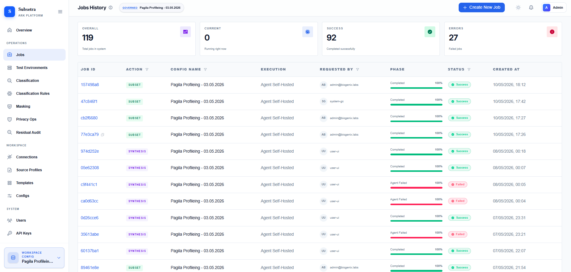 Control panel snapshot Snapshot 1